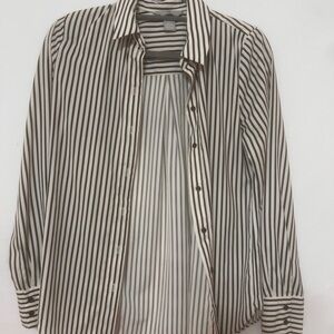 Striped Button-Up Shirt
